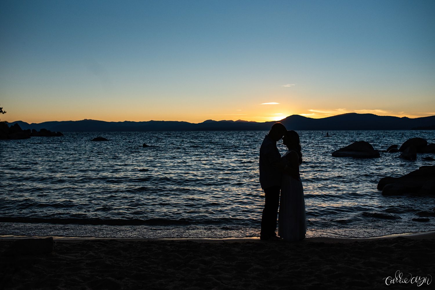 A Sand Harbor in Lake Tahoe Engagement Session